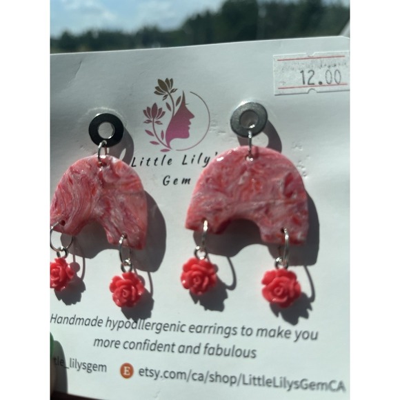 For ResellHandmPolymer Clay earrings lot  -5 Unique 12 Pair Stainless Steel - Picture 5 of 12